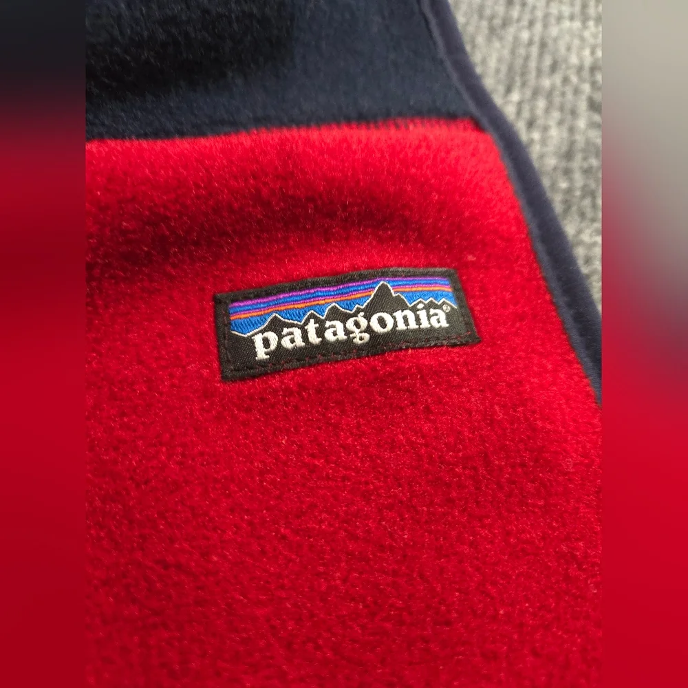 Patagonia Synchilla‎ fleece Scarf Navy Blue And Red